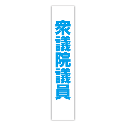 選挙たすき／衆議院議員