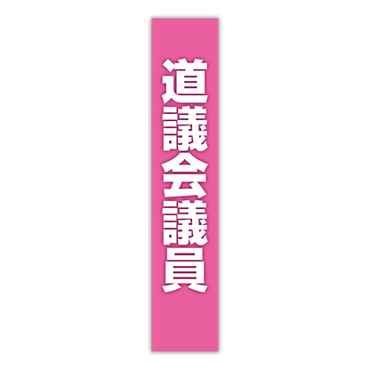 選挙たすき／道議会議員
