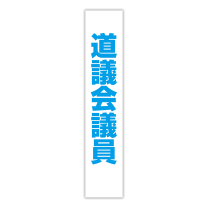 選挙たすき／道議会議員