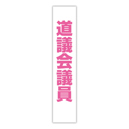 選挙たすき／道議会議員