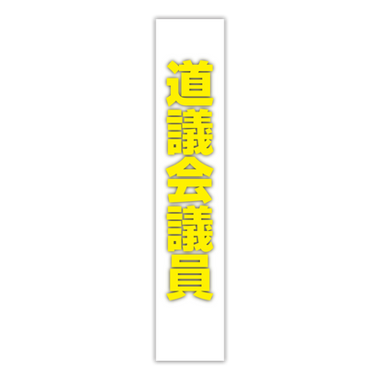 選挙たすき／道議会議員